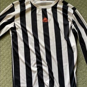 Kappa black and white striped long sleeve